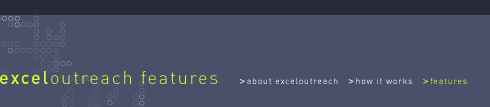exceloutreach features